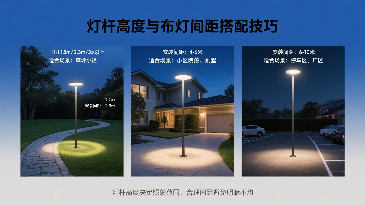 灯杆高度照射效果图